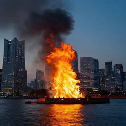 a perpetual fire in yokohama that no one seems to care about