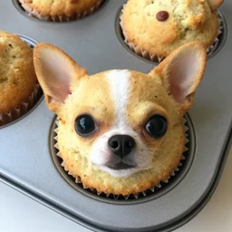 chihuahua food mask muffins