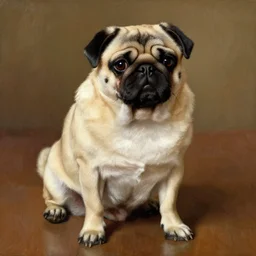 ugly pug by John Singer Sargent