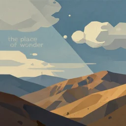 the place of wonder, a simple textured vector based illustration, critical detail, contrasting colors, sharp focus, atmospheric dreamscape painting, wlop by ( jeremiah ketner and leonardo da vinci )
