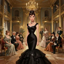 audrey hepburn in an epic victorian novel, inside an ornate castle, intricate, elegant, highly detailed, digital painting, artstation, matte, illustration, art by artgerm, greg rutkowski, loish, rhads, ferdinand knab, makoto shinkai, lois van baarle, ilya kuvshinov, rossdraws, tom bagshaw