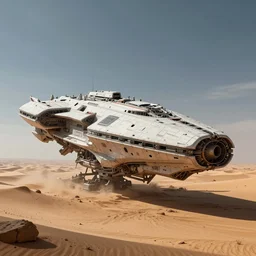 an intricate concept art of a crashed mothership in a desert world, artstation, sci - fi, hyper realistic, concept art, art by dylan cole, cinematic lighting, octane render
