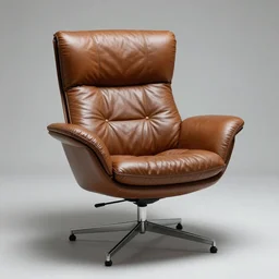 futuristic leather chair designed by syd mead