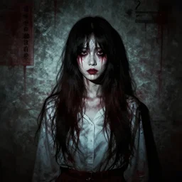 a distorted and disfigured woman, in the style of junji ito