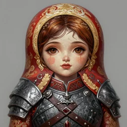 matryoshka from Witcher 3, half body portrait, videogame cover art, highly detailed, digital painting, artstation, concept art, smooth, detailed armor, sharp focus, beautiful face, illustration, art by Artgerm and greg rutkowski and alphonse mucha