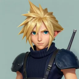 Portrait of Cloud Strife, in Steven Universe, digital painting, HD