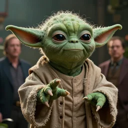 a green danny devito!!!!!!! with ( ( ( ( yoda ) ) ) ) ears greg rutkowski and jason chan highly detailed, cinematic lighting, octane render, unreal engine lumen, very coherent. cinematic, hyper realism, high detail, octane render, 8 k