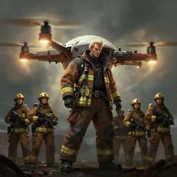 masterpiece concept art by hp lovecraft, drone firefighter, octane render, matte painting, light halo, by hsiao ron chen, ilya kuvshinov, magali villeneuve, artgerm, jeremy lipkin and michael garmash and rob rey, christophe vacher