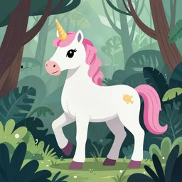A unicorn in the jungle by James Jean, trending on artstation