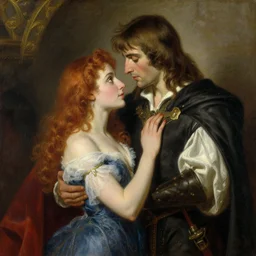 attractive arthur pendragon with attractive male merlin the mage. they are in love. highly detailed painting by gaston bussiere, craig mullins, j. c. leyendecker