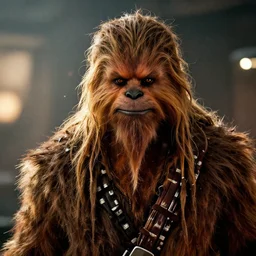 chewbacca in gears of war gears of war, splash art, movie still, detailed face, photorealistic facial features, cinematic lighting, dramatic, octane render, long lens, shallow depth of field, bokeh, anamorphic lens flare, 8 k, hyper detailed, 3 5 mm film grain