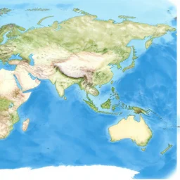 world map, but australia is missing