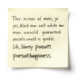 this note was a promise that all men, yes, black men as well as white men, would be guaranteed the unalienable rights of life, liberty and the pursuit of happiness. ultrafine highly detailed colorful illustration, intricate linework, sharp focus, octopath traveler, final fantasy, unreal engine highly rendered, global illumination, radiant light, intricate environment