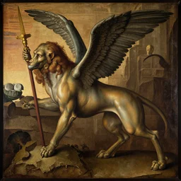leviathan Hobbes extremely detailed renaissance painting