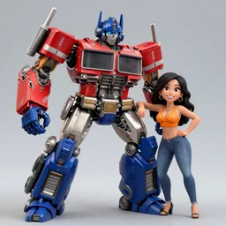 Optimus Prime dancing with Megan the Stallion