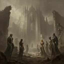 epic professional digital art of abandoned ruins, faint taupe moody atmospheric lighting, painted, intricate, detailed, detailed, foreboding, by leesha hannigan, wayne haag, reyna rochin, ignacio fernandez rios, mark ryden, iris van herpen,, epic, stunning, gorgeous, much wow, cinematic, masterpiece.