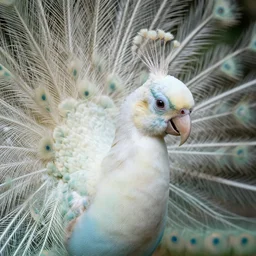 albino peacock parrot hd nature photography