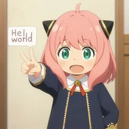anya forger says hello world