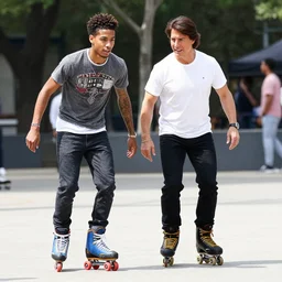 nba youngboy rollerskating with tom cruise