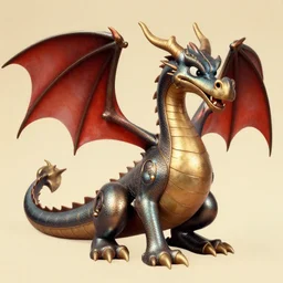 great metallic dragon, vintage disney