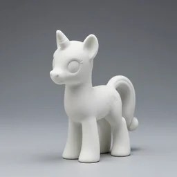 studio photo of a ceramic figure, in the shape of a my little pony. photorealistic, minimalist, ultra detailed.