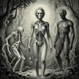 machinic desire, Nick Land\'s abstract philosophical concept illustrated by James Gurney and HR Giger