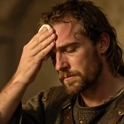 medieval peasant wiping off sweat from forehead wonderful masterpiece highly detailed scifi, beautiful cinematic light deep focus, elegant, digital painting, smooth, sharp focus, golden ratio, dramatic illumination, ultra realistic, 4 k, art by greg rutkowski wlop rossdraws