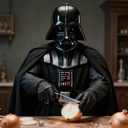 darth vader cutting an onion