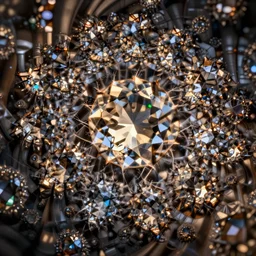 detailed fractal image of gemstones