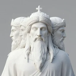 photograph of svetovid who was a slavic god with 4 faces, each looking in a different direction