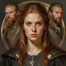 female viking, art by artgerm and greg rutkowski and alphonse mucha, d & d, fantasy, portrait, highly detailed, headshot, digital painting, trending on artstation, concept art, sharp focus, illustration