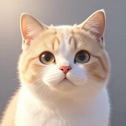 a beautiful portrait of a cute cat. artstation. octane render. volumetric light.