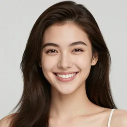 a beautiful girl from minnesota, brunette, joyfully smiling at the camera slightly opening her eyes. thinner face, irish genes, dark chocolate hair colour, wearing university of minneapolis coat, perfect nose, morning hour, plane light, portrait, minneapolis as background. healthy, athletic, in her early 3 0