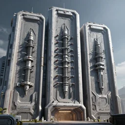 3 d sculpt of electrical grid scifi industrial building facade by halo, star wars, ilm, star citizen halo, mass effect, starship troopers, elysium, the expanse, high tech industrial, artstation unreal