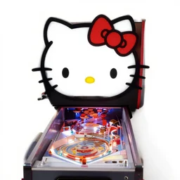 hello kitty pinball machine milton glaser minimalist