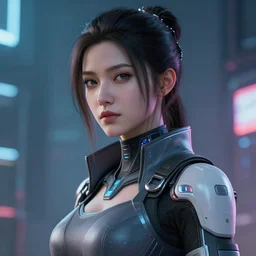 heroine, beautiful, cyberpunk futuristic female, ultra detailed, digital art, 8 k, character, realistic, portrait, hyperrealistic