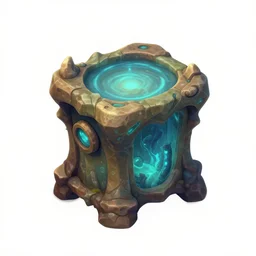 mobile game asset for ragnarok is an isometric alien - like nightstand with an interesting organic design, inspired by the alien nature of pandora from the avatar, it has bioluminescent appeal