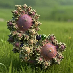 close up, 3 / 4 composition shot of the mandelbrot paladin, grass meadows backdrop, unorthodox apparel, fractals, mandelbrot 3 d, cinematic lighting, octane render, 4 k, artstation