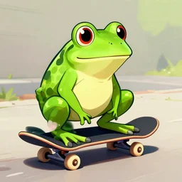 frog on skateboard, digital ART
