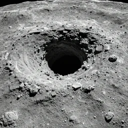 a close up inside image of a crator in the moon
