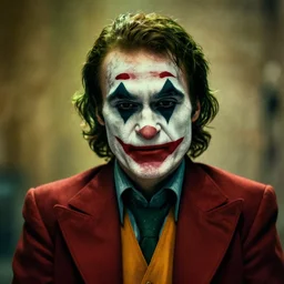 a still photography of macron as the joker, cinematic light, portrait