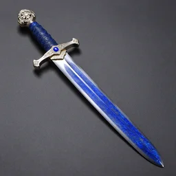 photo of a lapis lazuli sword