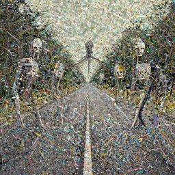heads of dead robots in the high road