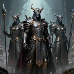 A portrait of the Phyrexian praetors