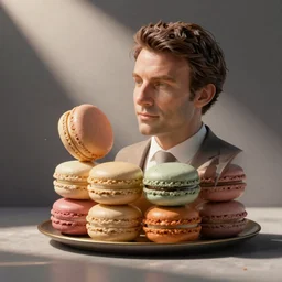 emmanuel macron made of macarons