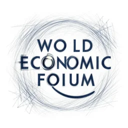 world economic forum logo in sketchy illustrative messy style