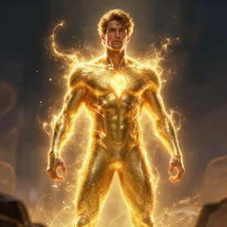savitr, savitar god of speed in magical world, clear face, full body, digital painting, illustration, by greg rutkowski, artstation, devainart, glowing effect, hyperdetailed, hyperreal, 8 k, atmospheric, cinematic lighting, golden ratio