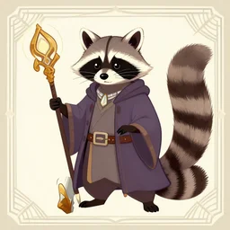 an illustration of a raccoon elemental - wizard fantasy - character in the style of art - deco artwork art by lois van baarle and loish! and rossdraws and sam yang and samdoesarts and artgerm and saruei and disney, digital art, highly detailed, intricate, sharp focus, trending on artstation hq, deviantart, unreal engine 5, 4 k uhd image