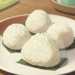delicious rice balls, triangle, by makoto shinkai