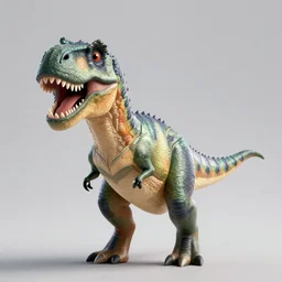 a highly detailed cartoon tyrannosaurus rex in a pixar art style, stylized,, crisp quality and light reflections, transcendent, clean linework, finely detailed, ornate, 4 k, trending on artstation, volumetric lighting, octane render